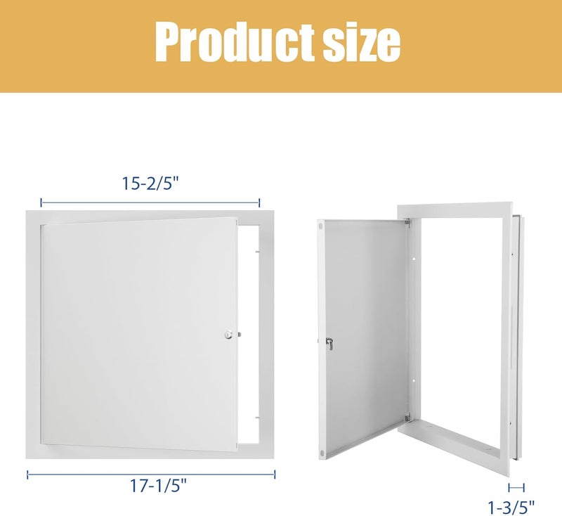 Joogto Thicken 1mm 16 x 16 Access Panel for Drywall,Attic Door, Ceiling Access Panel for Drywall,16x16 Metal Access Panels are Thickened to 1mm to Solve The Problem of Fragile Panels(Screwdriver Latch) - Image 3